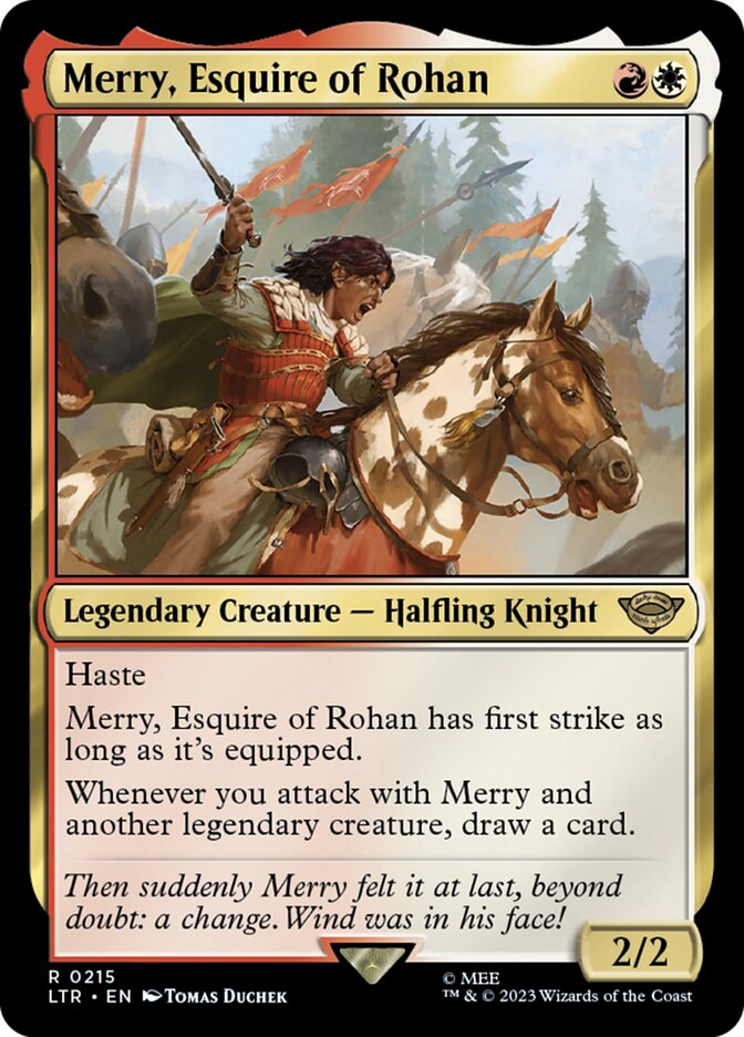 Merry, Esquire of Rohan 215/281 (Universes Beyond: The Lord of the Rings: Tales of Middle-earth)  - Foil | Good Games Morley