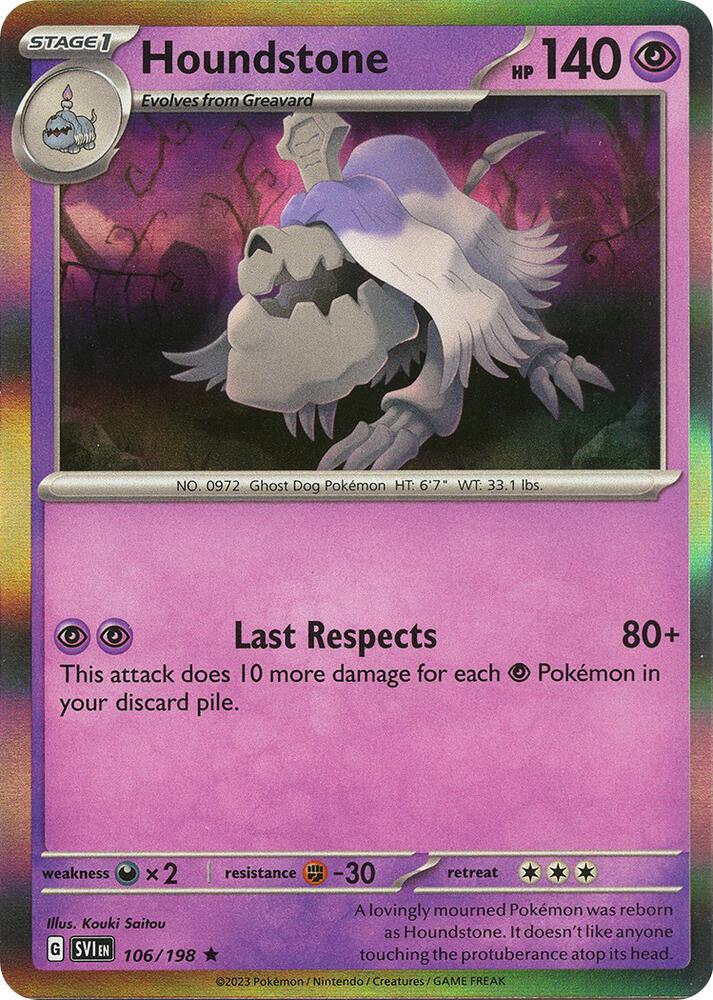 Houndstone 106/198 (SV01: Scarlet & Violet Base Set)  - Holofoil | Good Games Morley
