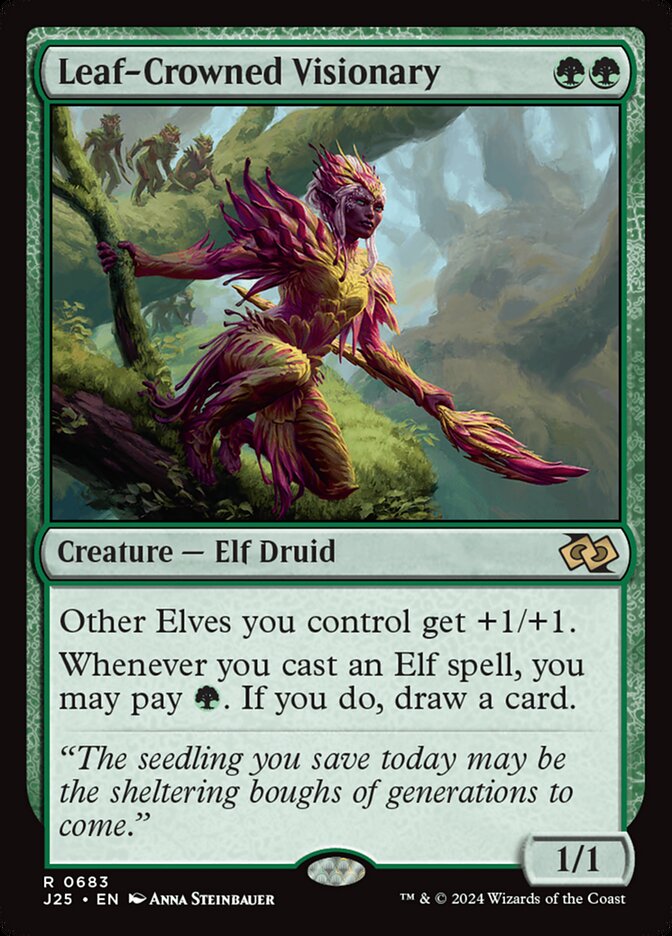 Leaf-Crowned Visionary 683/779 (Foundations Jumpstart)  | Good Games Morley