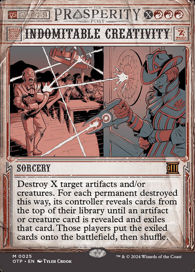 Indomitable Creativity 25/65 (Outlaws of Thunder Junction: Breaking News)  - Showcase | Good Games Morley