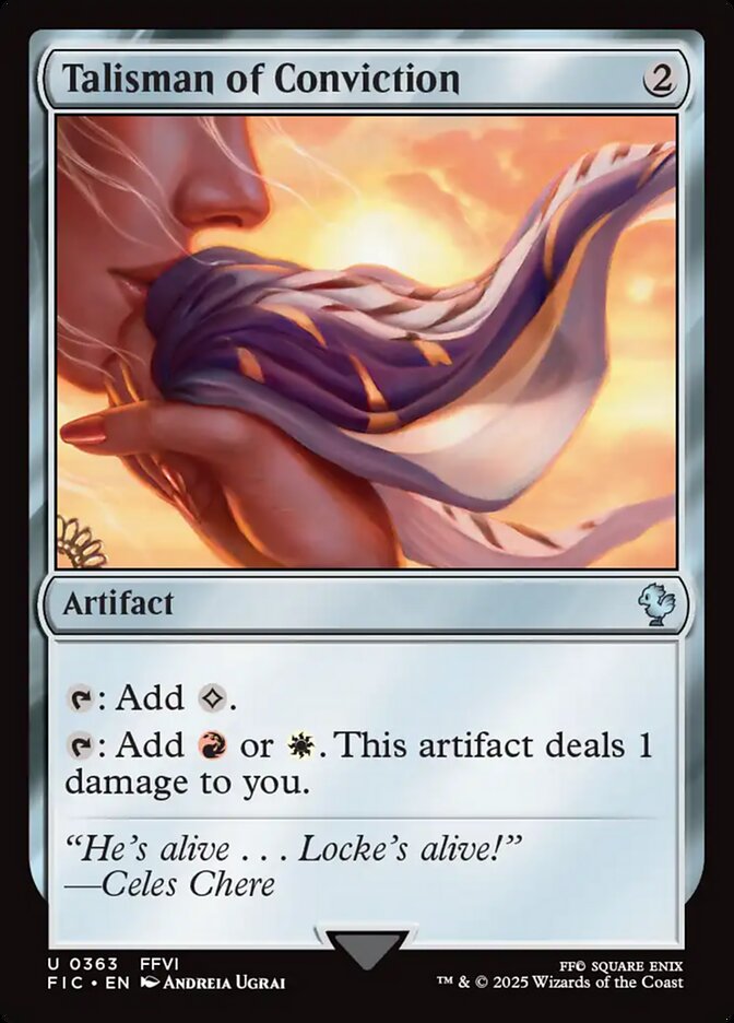Talisman of Conviction 363 (Commander: FINAL FANTASY)  | Good Games Morley