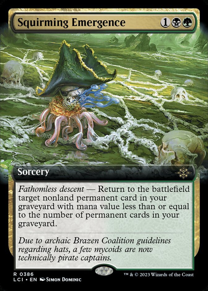 Squirming Emergence 386 (The Lost Caverns of Ixalan)  - Extended Art Foil | Good Games Morley