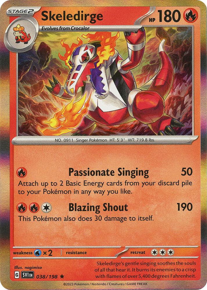 Skeledirge 038/198 (SV01: Scarlet & Violet Base Set)  - Holofoil | Good Games Morley