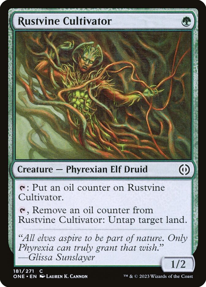 Rustvine Cultivator 181 (Phyrexia: All Will Be One)  | Good Games Morley