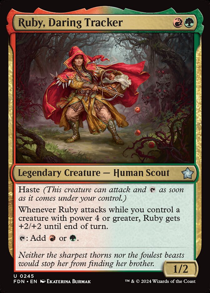 Ruby, Daring Tracker 245/291 (Foundations)  - Foil | Good Games Morley