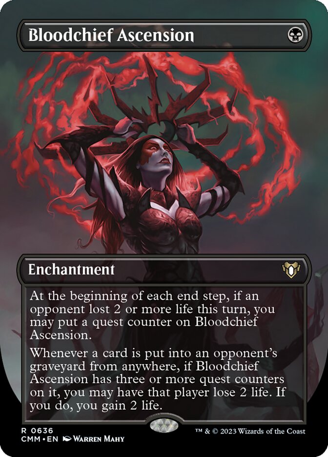 Bloodchief Ascension 636/451 (Commander Masters)  - Borderless Foil | Good Games Morley