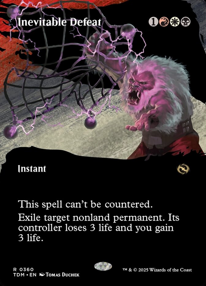 Inevitable Defeat 360/291 (Tarkir: Dragonstorm)  - Borderless Foil | Good Games Morley