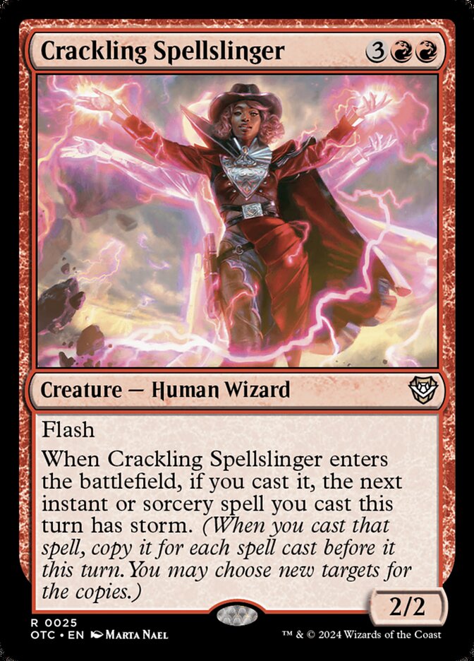 Crackling Spellslinger 25/342 (Commander: Outlaws of Thunder Junction)  | Good Games Morley