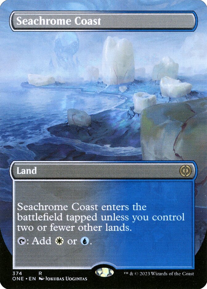 Seachrome Coast 374 (Phyrexia: All Will Be One)  - Borderless | Good Games Morley