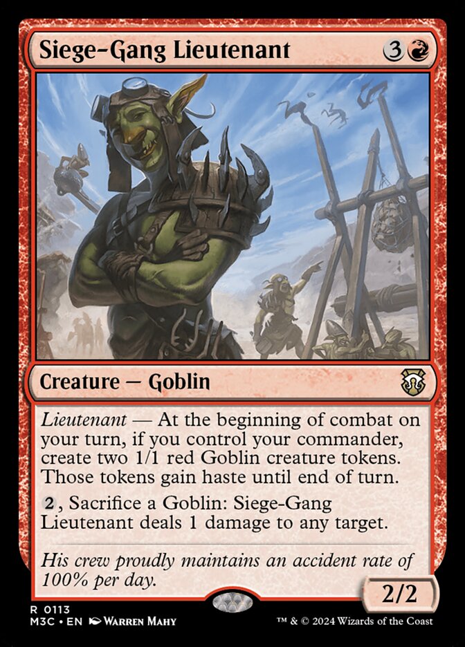 Siege-Gang Lieutenant 113/411 (Commander: Modern Horizons 3)  | Good Games Morley
