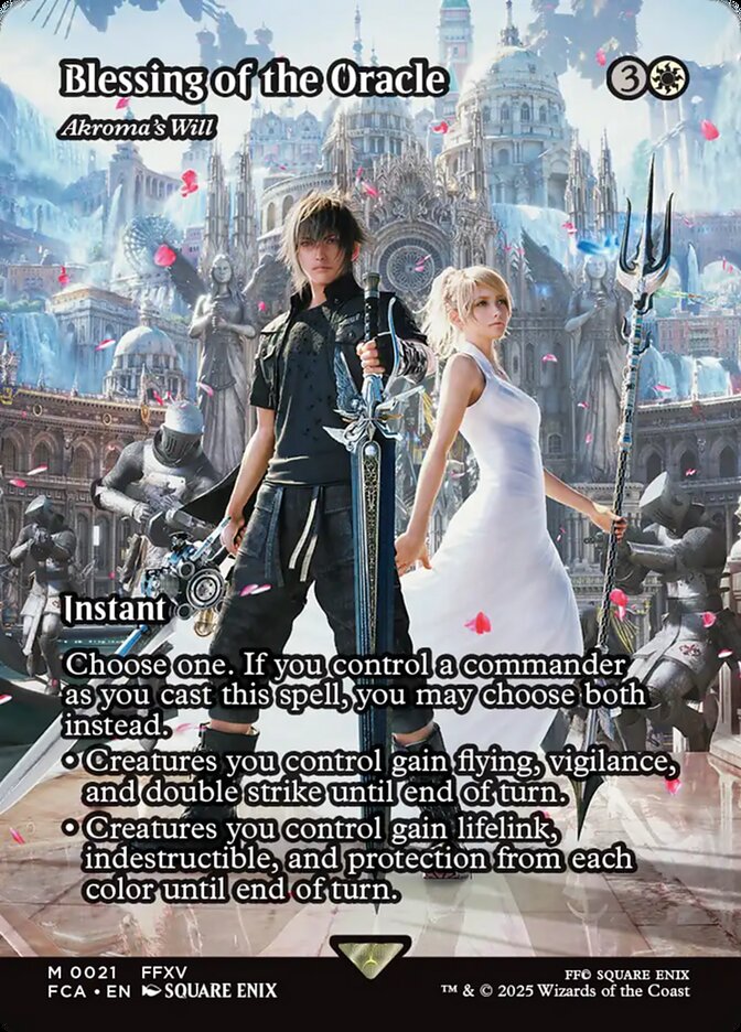 Blessing of the Oracle - Akroma's Will 21 (FINAL FANTASY: Through the Ages)  - Showcase Foil | Good Games Morley