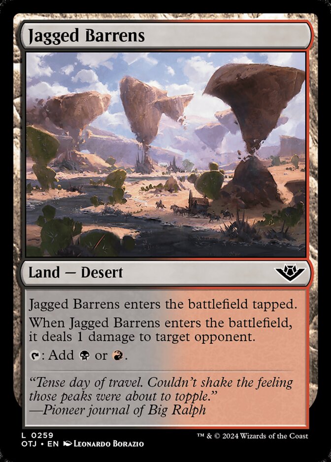 Jagged Barrens 259/286 (Outlaws of Thunder Junction)  | Good Games Morley