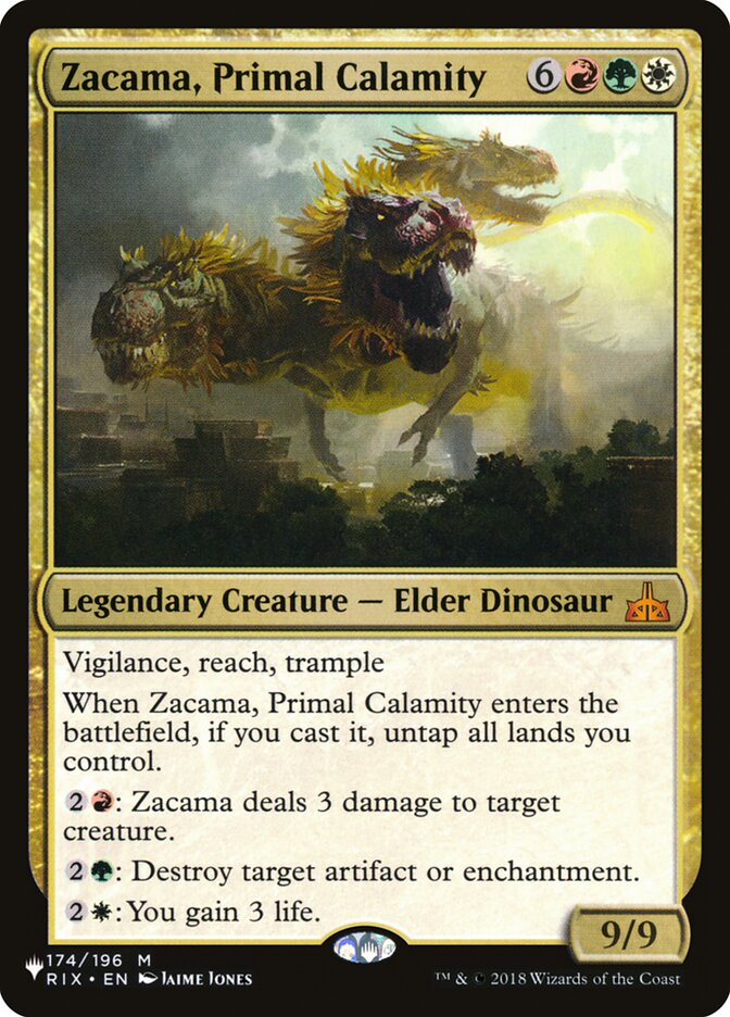 Zacama, Primal Calamity RIX-174/5075 (The List Reprints)  | Good Games Morley