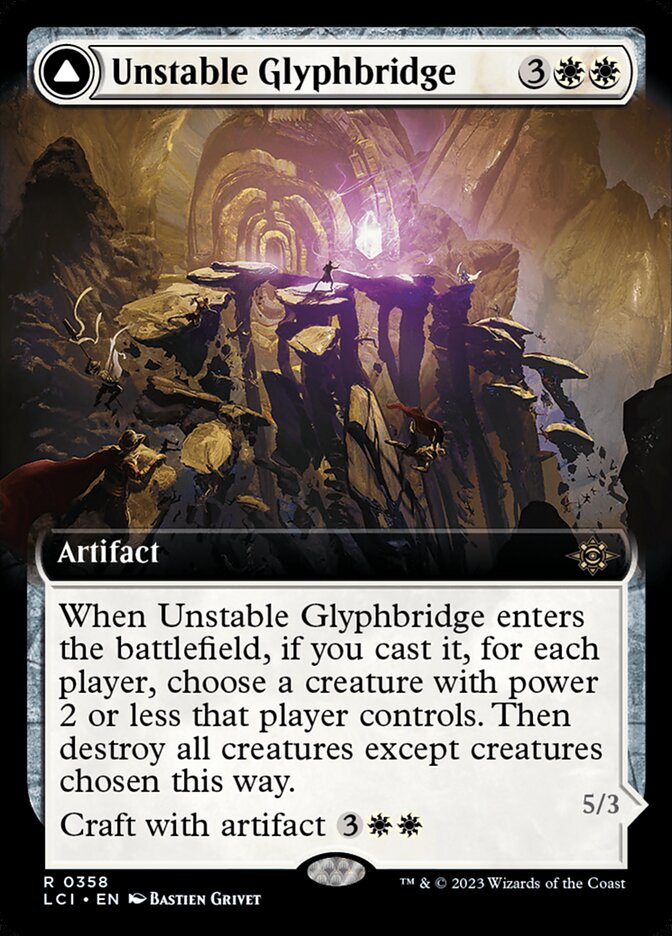 Unstable Glyphbridge // Sandswirl Wanderglyph 358/291 (The Lost Caverns of Ixalan)  - Extended Art Foil | Good Games Morley