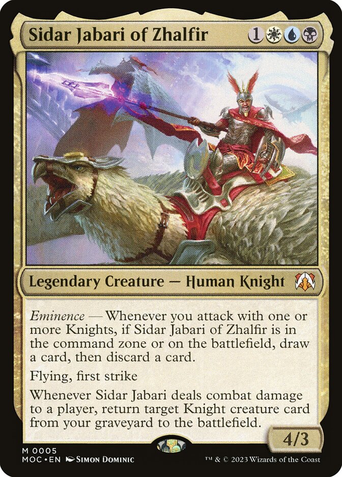 Sidar Jabari of Zhalfir 5 (Commander: March of the Machine)  | Good Games Morley