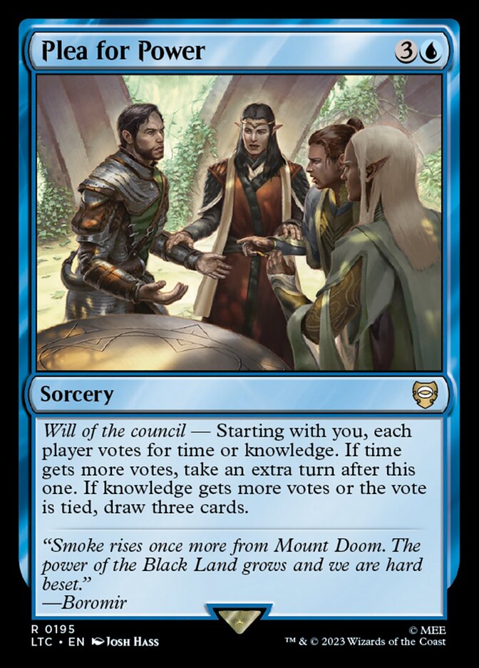 Plea for Power 195/347 (Commander: The Lord of the Rings: Tales of Middle-earth)  | Good Games Morley