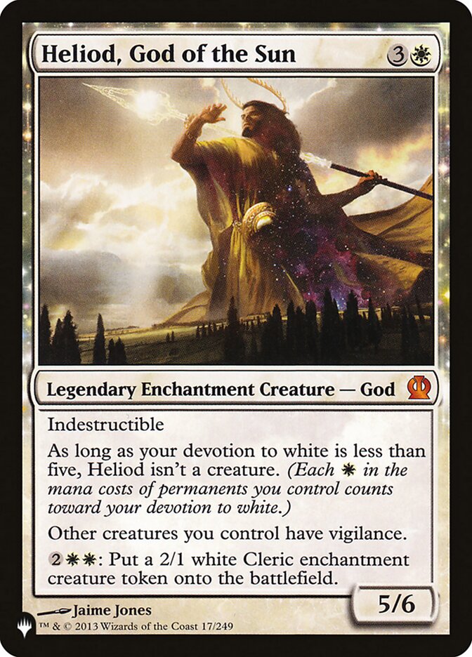 Heliod, God of the Sun THS-17/5075 (The List Reprints)  | Good Games Morley