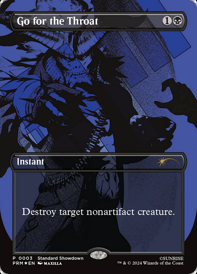 Go for the Throat 3/5 (Standard Showdown Promos)  - Borderless Foil | Good Games Morley