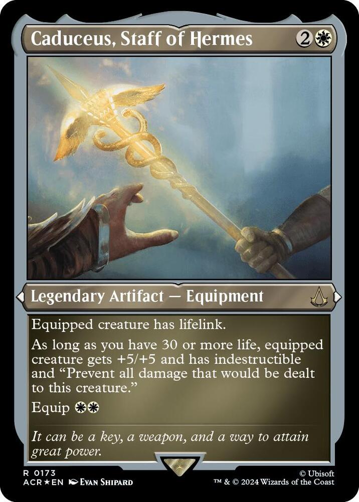 Caduceus, Staff of Hermes 173 (Universes Beyond: Assassin's Creed)  - Etched Foil | Good Games Morley