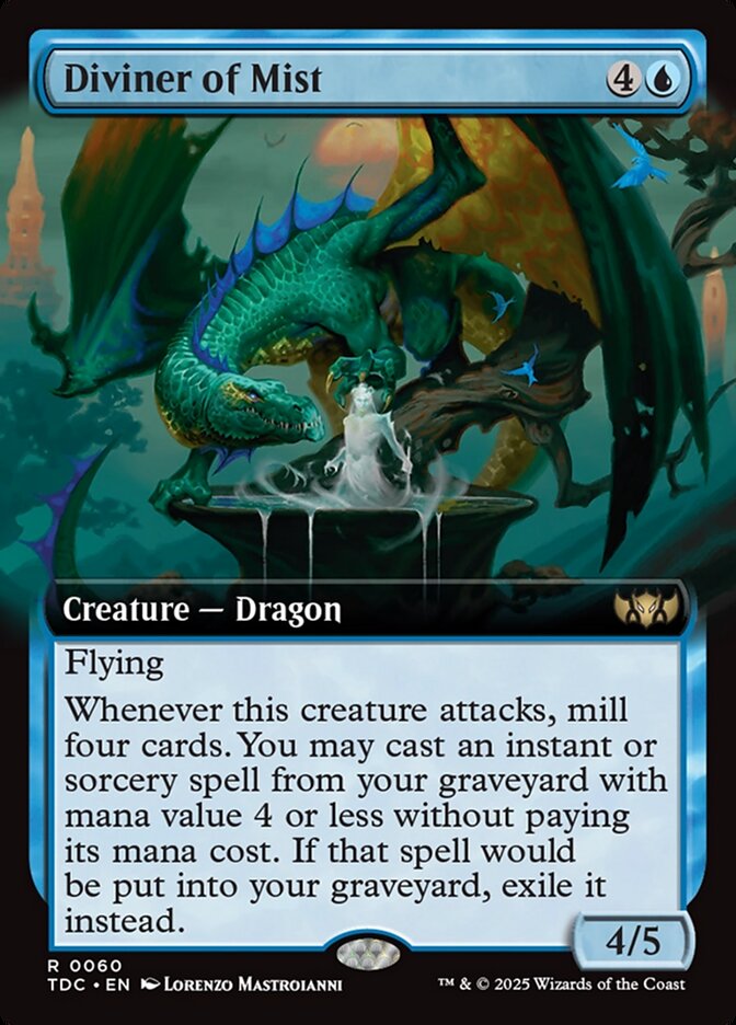 Diviner of Mist 60 (Commander: Tarkir: Dragonstorm)  - Extended Art | Good Games Morley