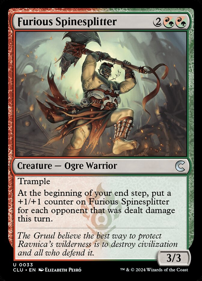 Furious Spinesplitter 33/284 (Ravnica: Clue Edition)  | Good Games Morley