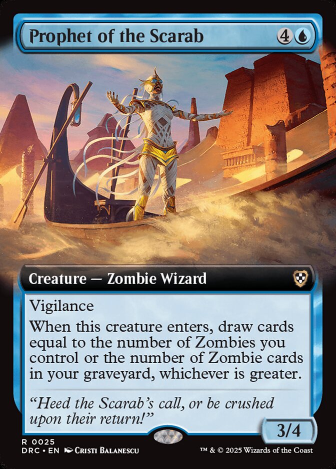 Prophet of the Scarab 25/187 (Commander: Aetherdrift)  - Extended Art | Good Games Morley