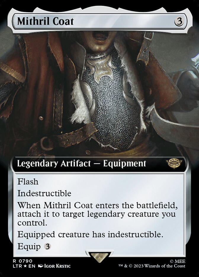 Mithril Coat 790/281 (Universes Beyond: The Lord of the Rings: Tales of Middle-earth)  - Extended Art Surge Foil | Good Games Morley
