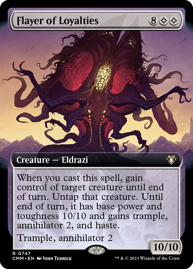 Flayer of Loyalties 747/451 (Commander Masters)  - Extended Art Foil | Good Games Morley