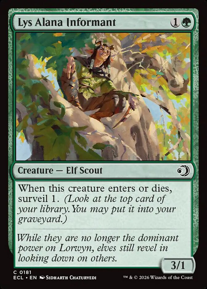 Lys Alana Informant 181 (Lorwyn Eclipsed)  - Foil | Good Games Morley