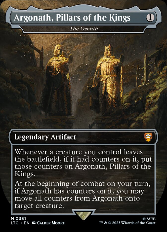 Argonath, Pillars of the Kings - The Ozolith 351 (Commander: The Lord of the Rings: Tales of Middle-earth)  - Borderless | Good Games Morley