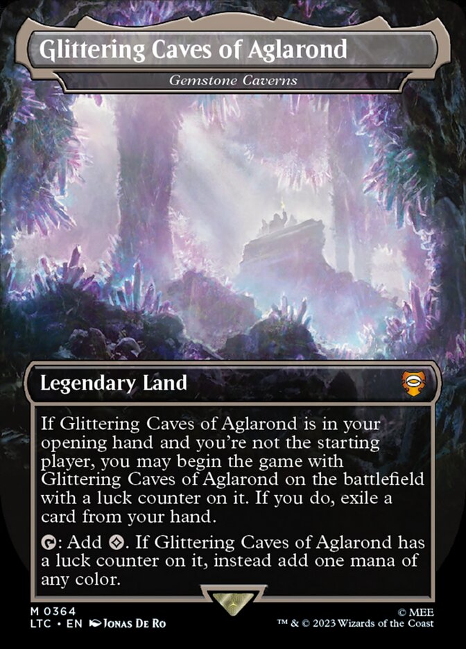 Glittering Caves of Aglarond - Gemstone Caverns 364 (Commander: The Lord of the Rings: Tales of Middle-earth)  - Borderless Foil | Good Games Morley