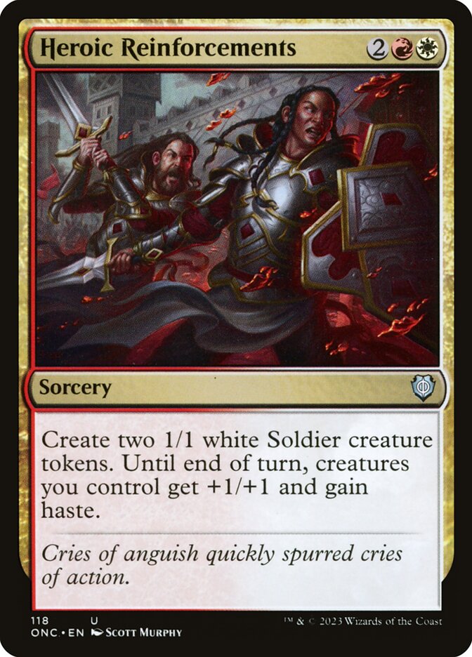 Heroic Reinforcements 118/28 (Commander: Phyrexia: All Will Be One)  | Good Games Morley