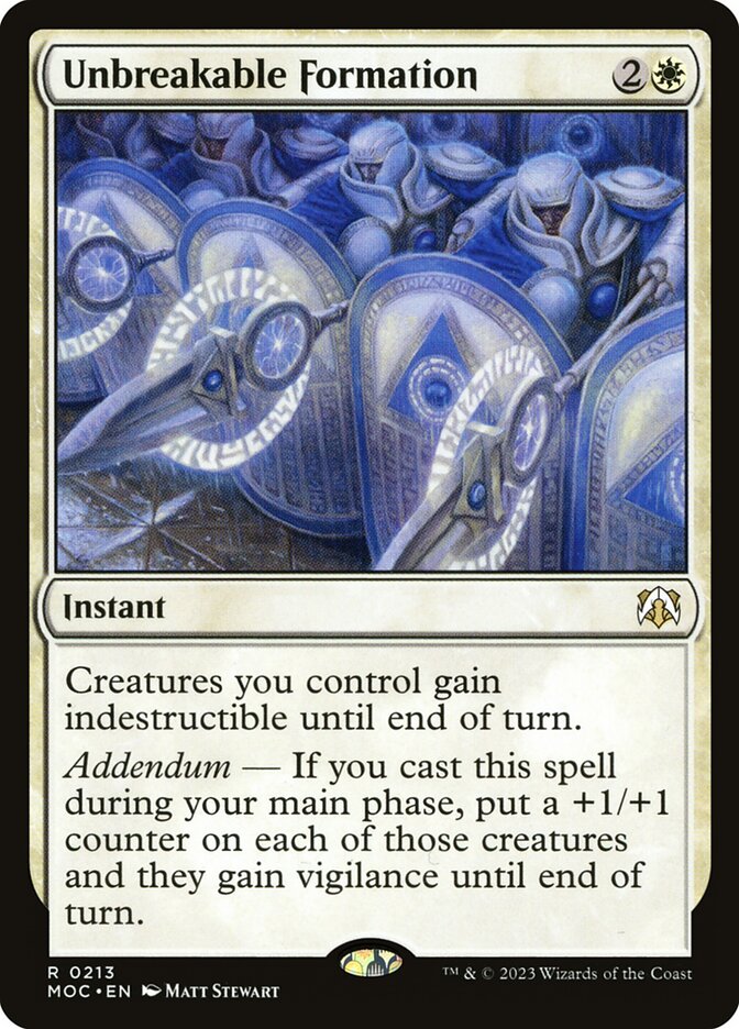 Unbreakable Formation 213/444 (Commander: March of the Machine)  | Good Games Morley