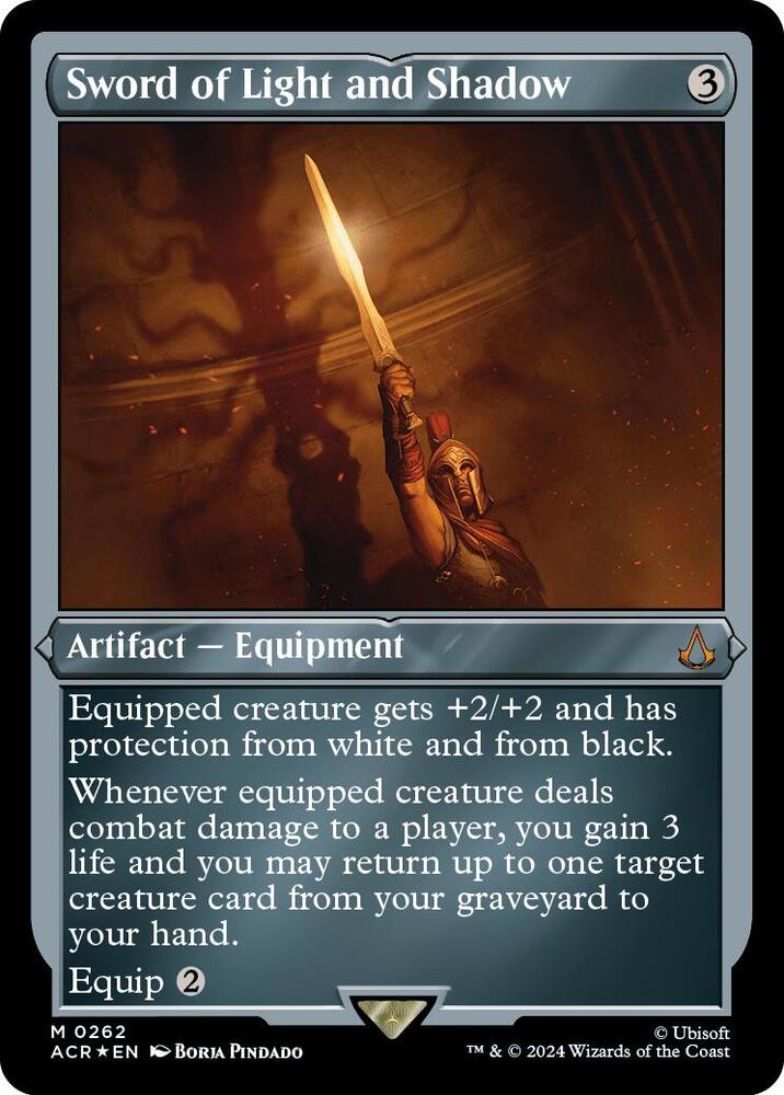 Sword of Light and Shadow 262 (Universes Beyond: Assassin's Creed)  - Etched Foil | Good Games Morley