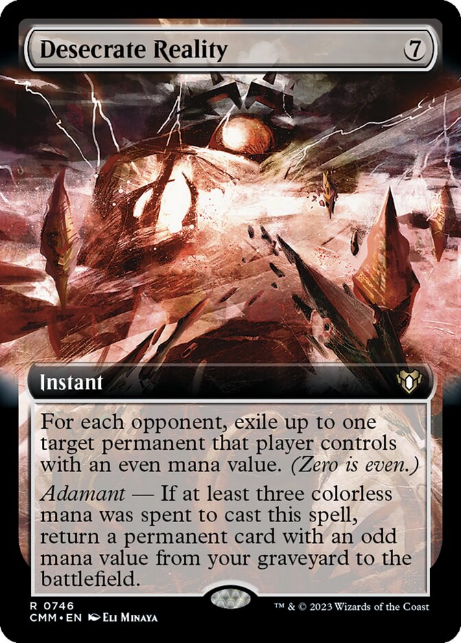 Desecrate Reality 746 (Commander Masters)  - Extended Art | Good Games Morley