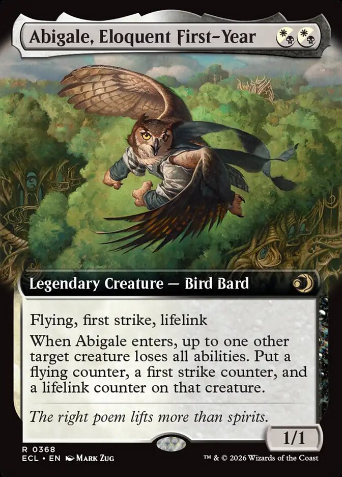 Abigale, Eloquent First-Year 368/273 (Lorwyn Eclipsed)  - Extended Art | Good Games Morley