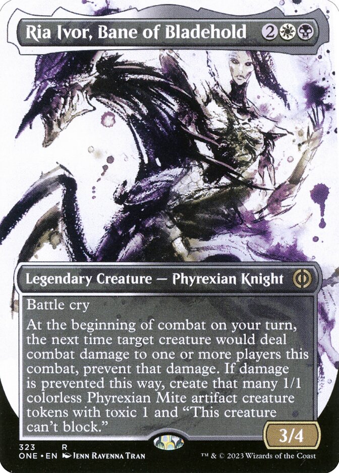 Ria Ivor, Bane of Bladehold 323/271 (Phyrexia: All Will Be One)  - Borderless Foil | Good Games Morley