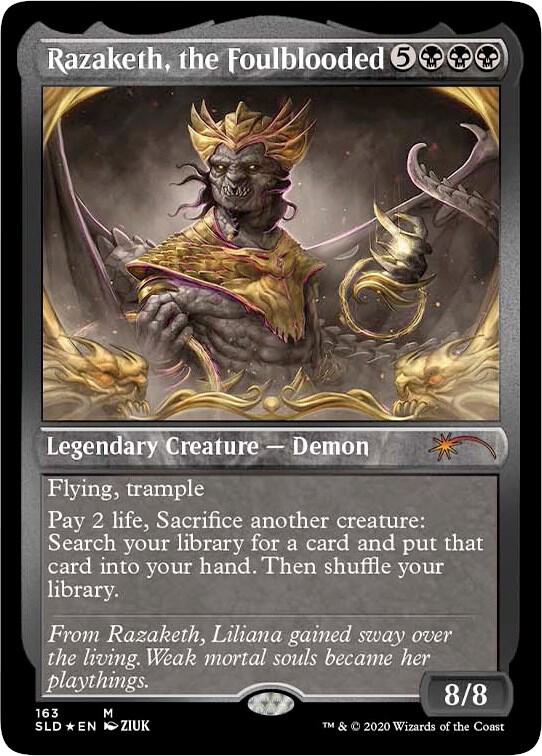 Razaketh the Foulblooded Foil Etched 163 (Secret Lair Drop Series)  - Etched Foil | Good Games Morley