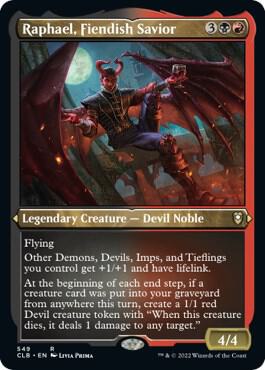 Raphael Fiendish Savior Foil Etched 549 (Commander Legends: Battle for Baldur's Gate)  - Foil | Good Games Morley