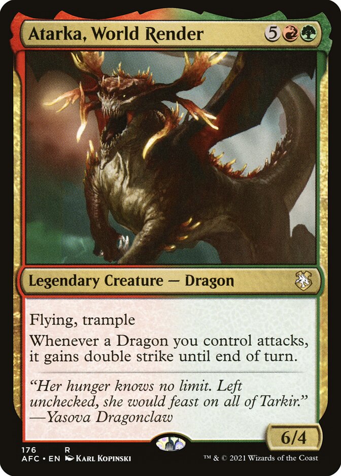 Atarka, World Render 176/62 (Commander: Adventures in the Forgotten Realms)  | Good Games Morley