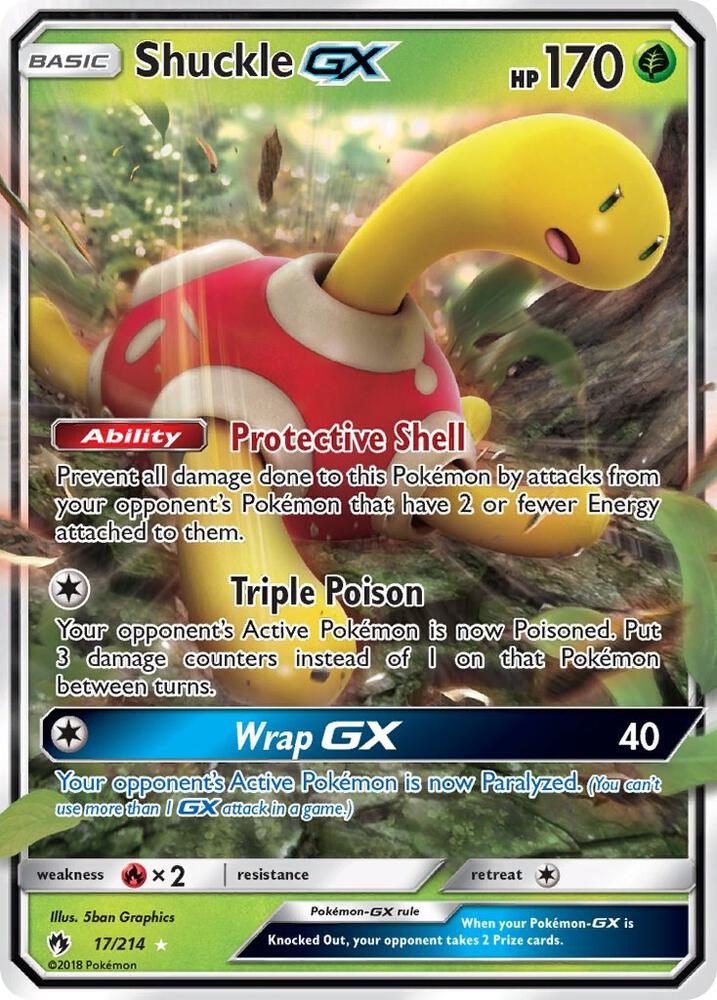 Shuckle GX 17/214 (SM - Lost Thunder)  - Holofoil | Good Games Morley