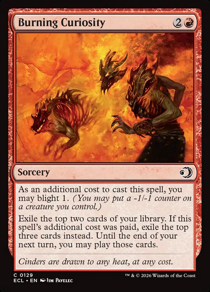 Burning Curiosity 129/273 (Lorwyn Eclipsed)  - Foil | Good Games Morley