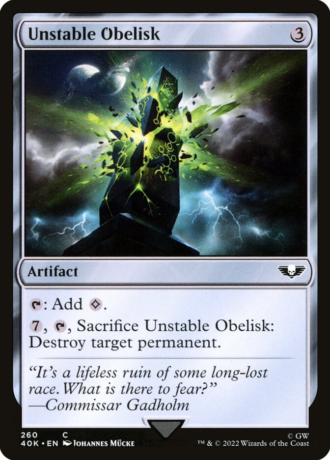 Unstable Obelisk 260/617 (Universes Beyond: Warhammer 40,000)  | Good Games Morley