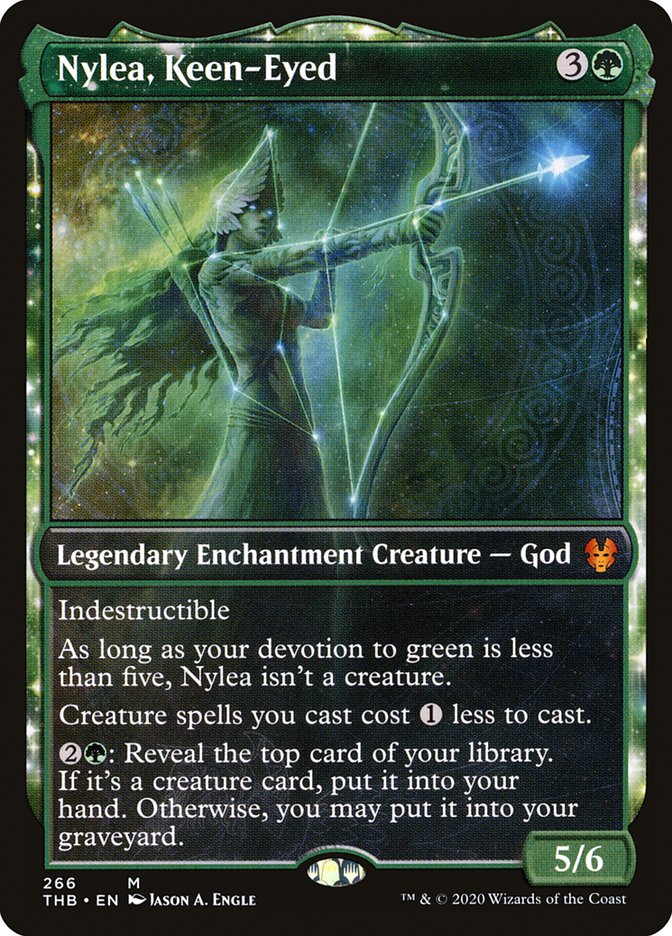 Nylea, Keen-Eyed 266/254 (Theros Beyond Death)  - Showcase Foil | Good Games Morley