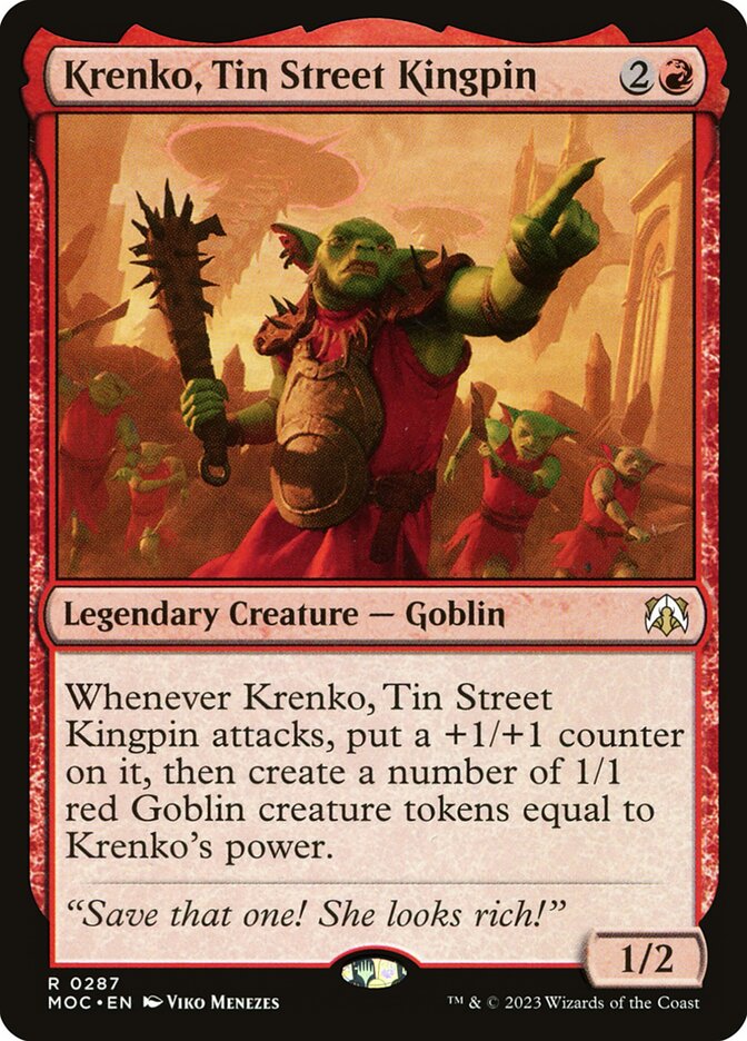 Krenko, Tin Street Kingpin 287/444 (Commander: March of the Machine)  | Good Games Morley