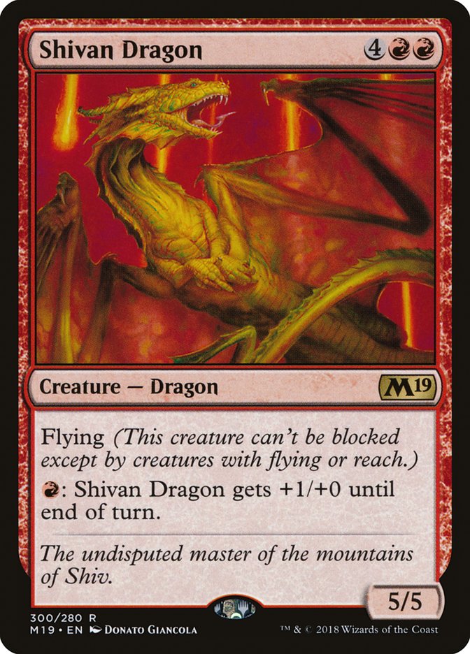 Shivan Dragon 300/280 (Core Set 2019)  | Good Games Morley