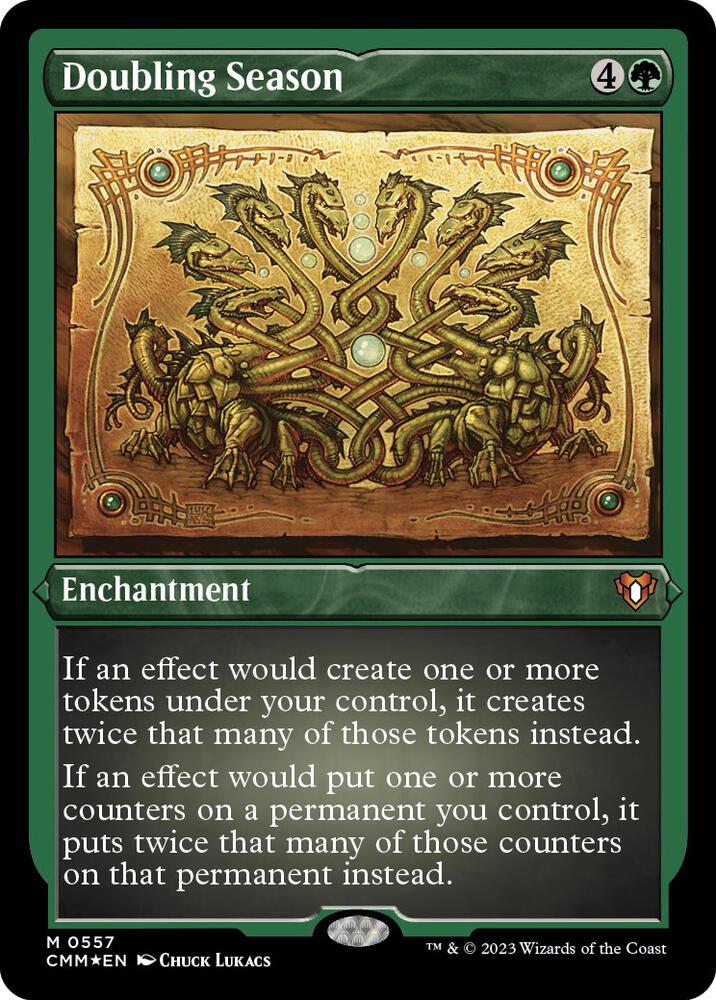 Doubling Season 557/451 (Commander Masters)  - Etched Foil | Good Games Morley