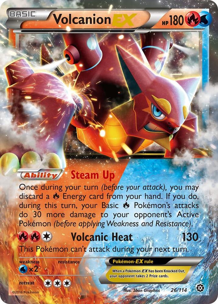 Volcanion EX 26/114 (XY - Steam Siege)  - Holofoil | Good Games Morley