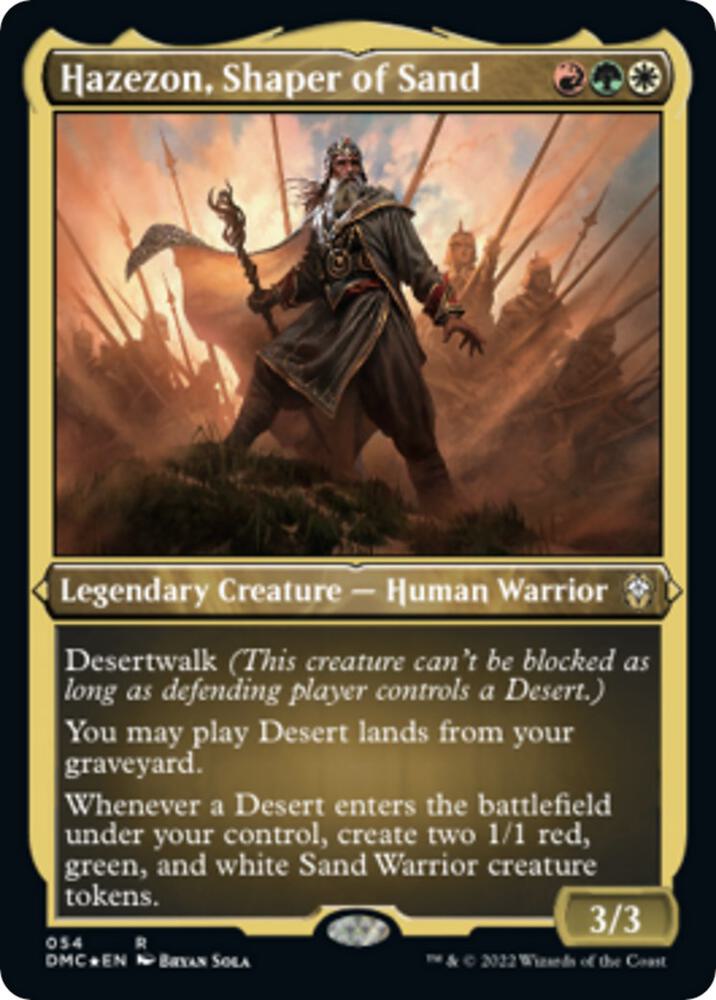 Hazezon Shaper of Sand Foil Etched 54 (Commander: Dominaria United)  - Foil | Good Games Morley