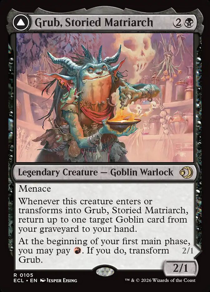 Grub, Storied Matriarch // Grub, Notorious Auntie 105/273 (Lorwyn Eclipsed)  | Good Games Morley